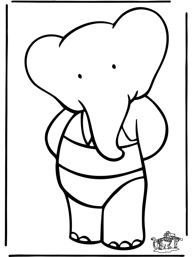 babar the elephant coloring pages - photo #2