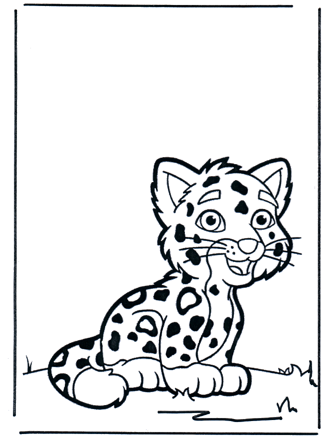baby cheetah coloring pages - photo #8
