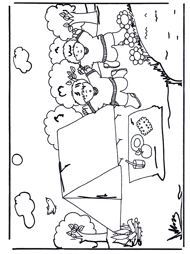 camping equipment coloring pages - photo #12