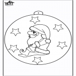 Christmas coloring pages - Christmas ball with Santa Claus 2