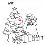 Christmas coloring pages - Christmastree 4