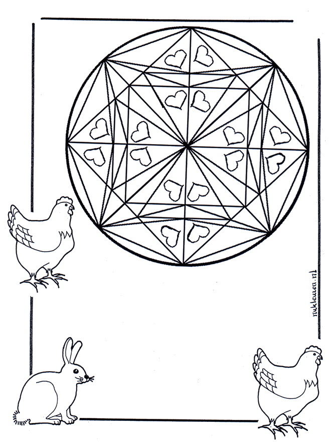 coloring pages of flowers and hearts. Coloring page mandala hearts