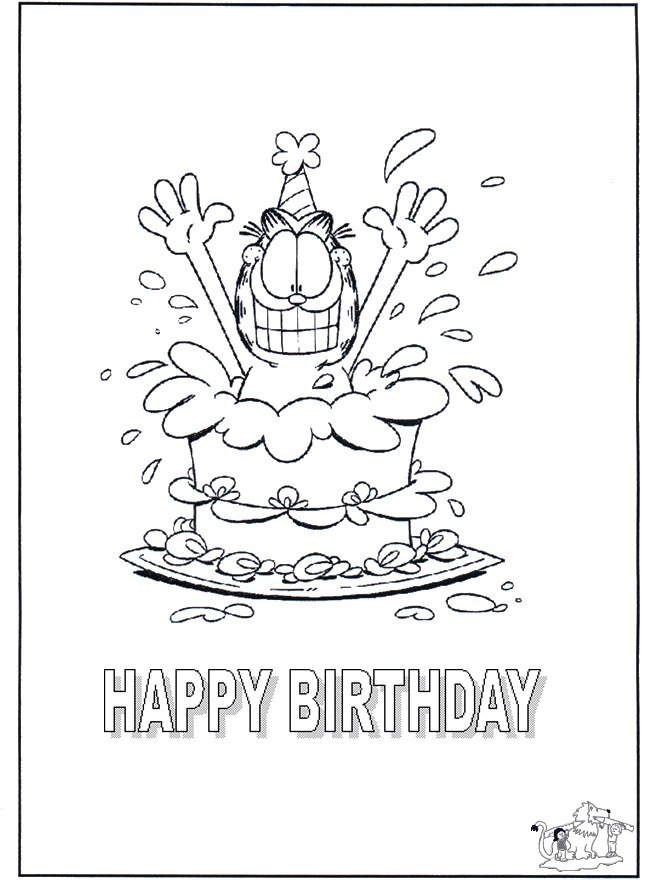 cake coloring pages with congratulations - photo #15