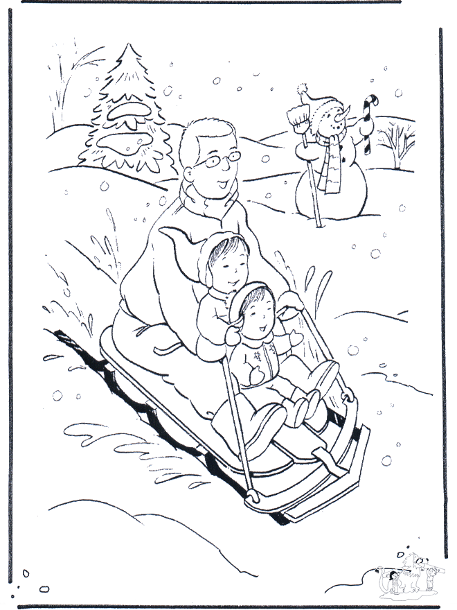 Dad on sledge