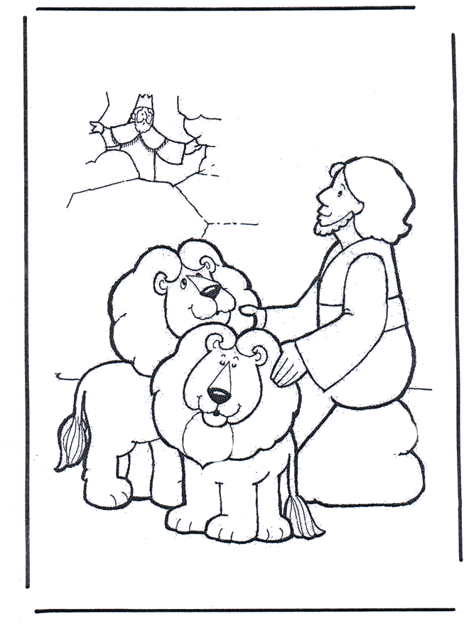 david and the lions den coloring pages - photo #27