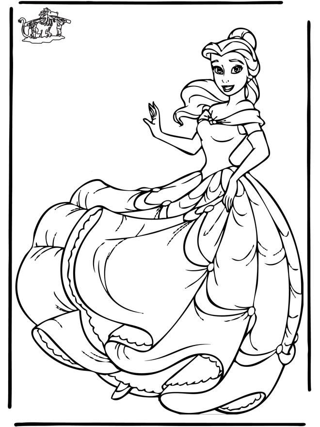 disney princess belle coloring pages to. Disney Princess Belle 2 -
