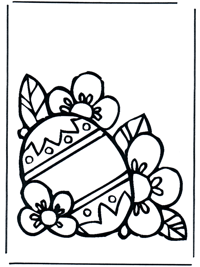 easter bunny coloring pages for kids. Easter egg 1