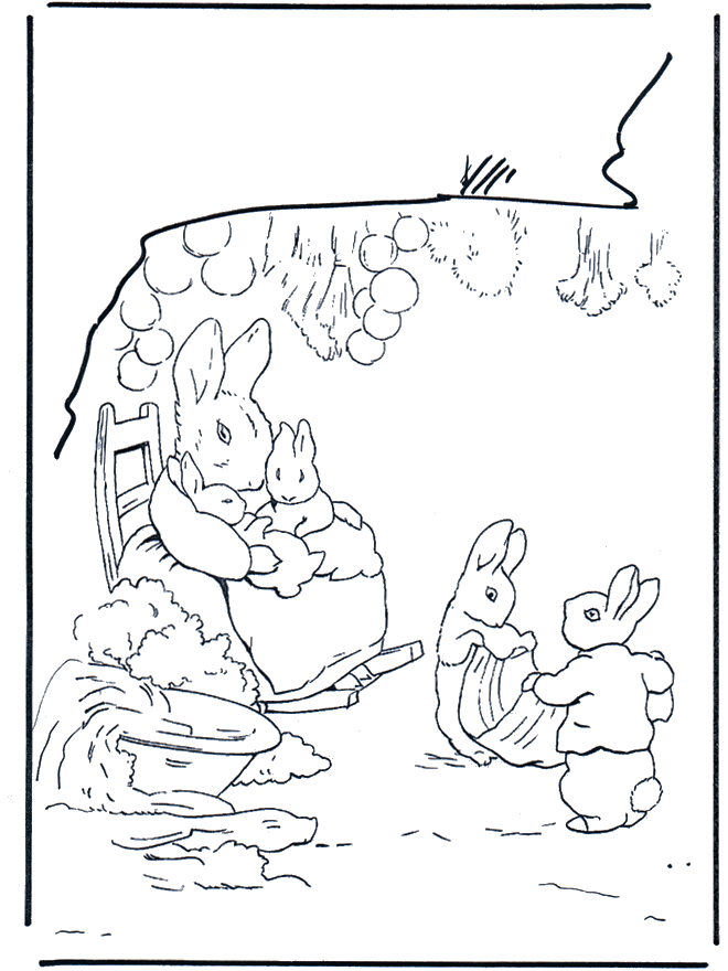 rabbit family coloring pages - photo #5