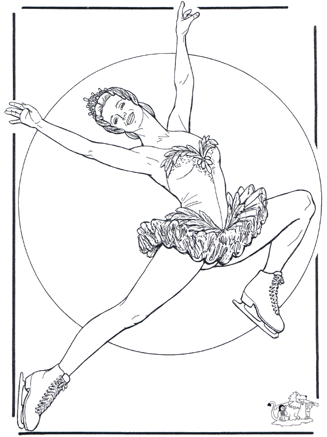 ice skaters coloring pages - photo #9