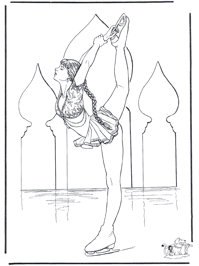 iceskating coloring pages - photo #26