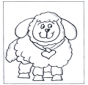 Free coloring pages little sheep