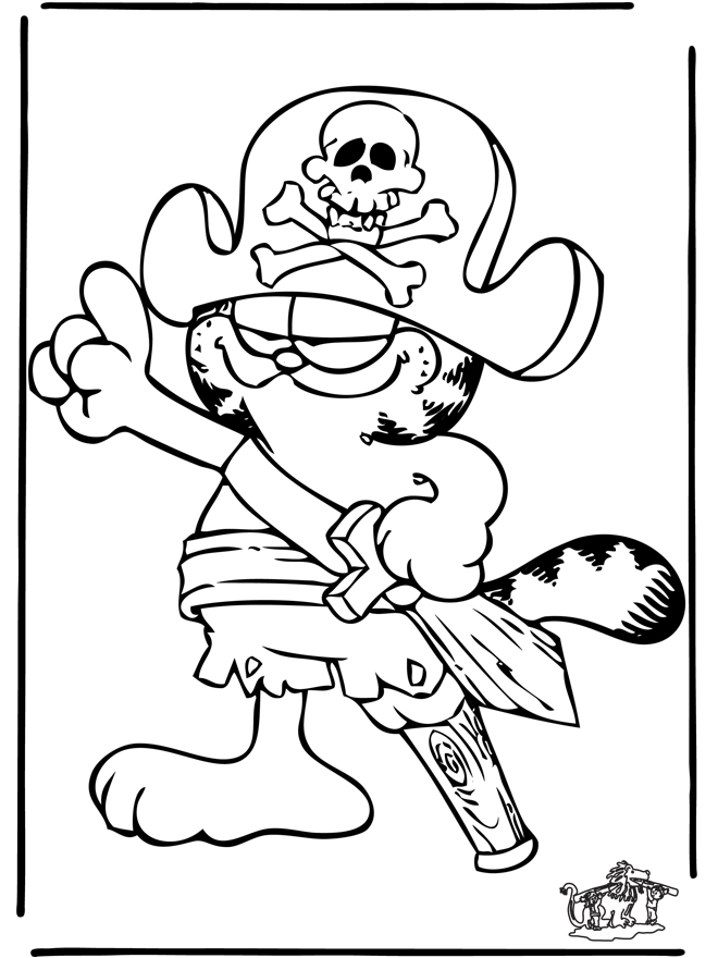 garfield halloween coloring pages - photo #14