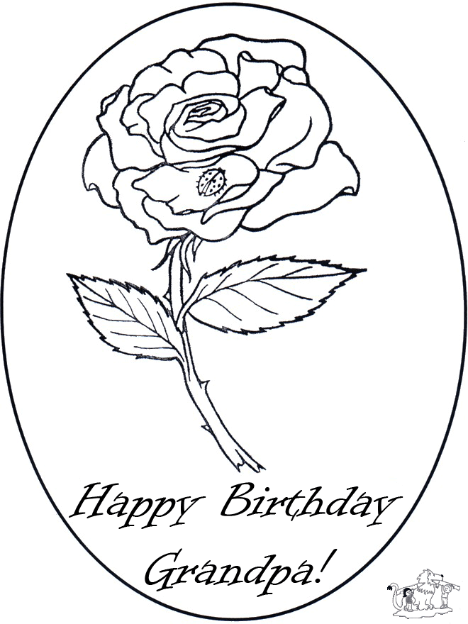 happy birthday grandpa coloring pages - photo #11