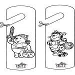 Theme coloring pages - Halloween doormark