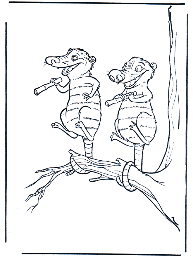 ice age characters coloring pages - photo #22