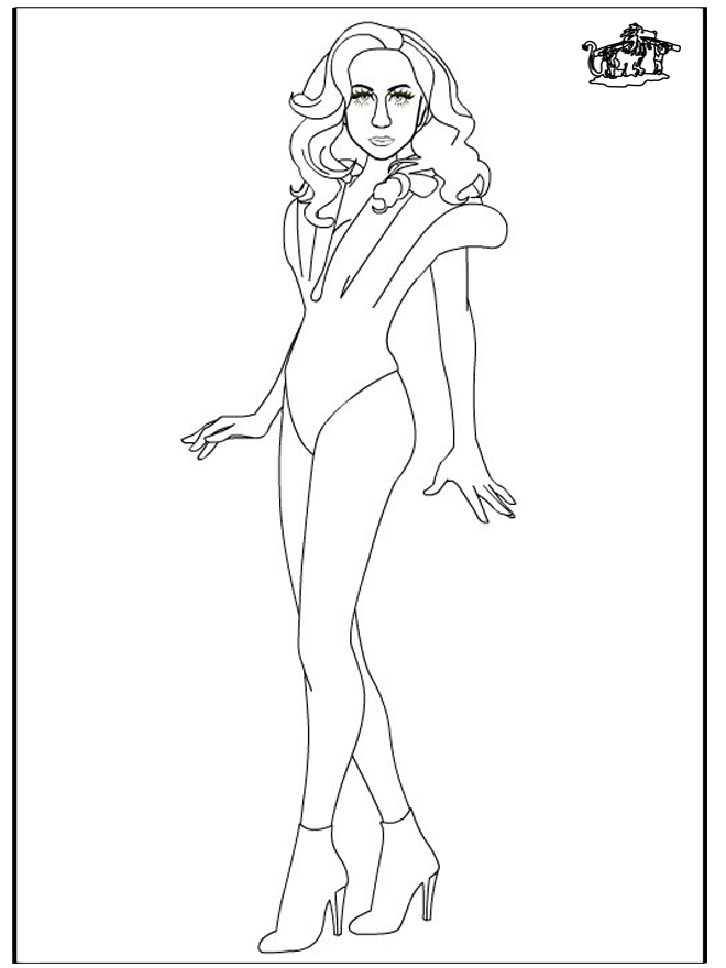 lady gaga coloring pages to print - photo #3