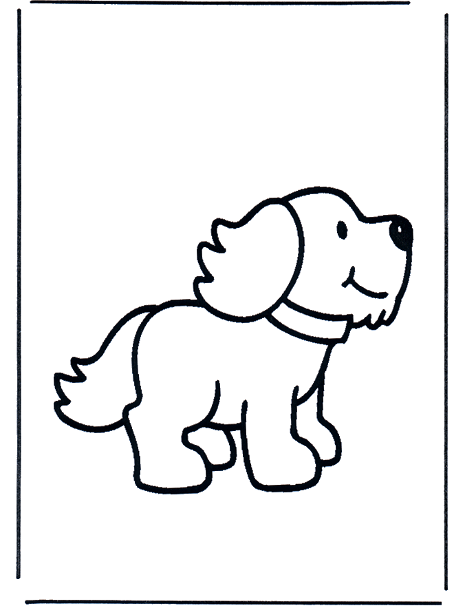 coloring pages of animals dogs. Little dog