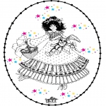 Crafts pricking cards - Pricking card 61