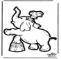 Prickingcard elefant