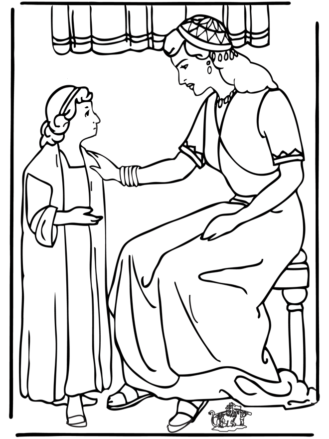 naaman and the servant girl coloring pages - photo #2
