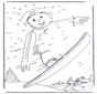 Snowboard number drawing 1