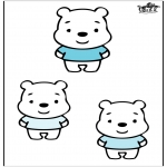 Kids coloring pages - Three bears