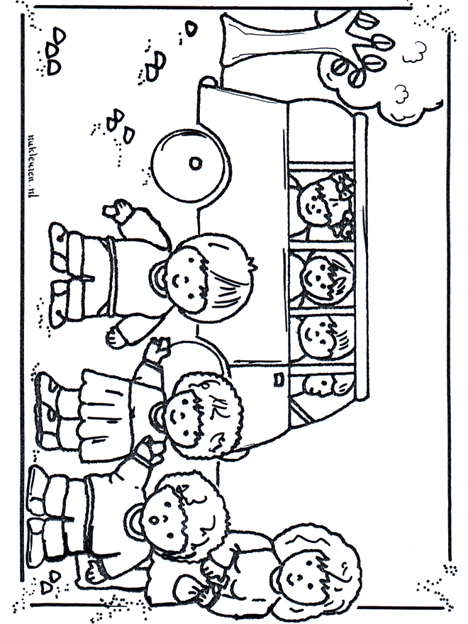 school bus coloring page. To school by us