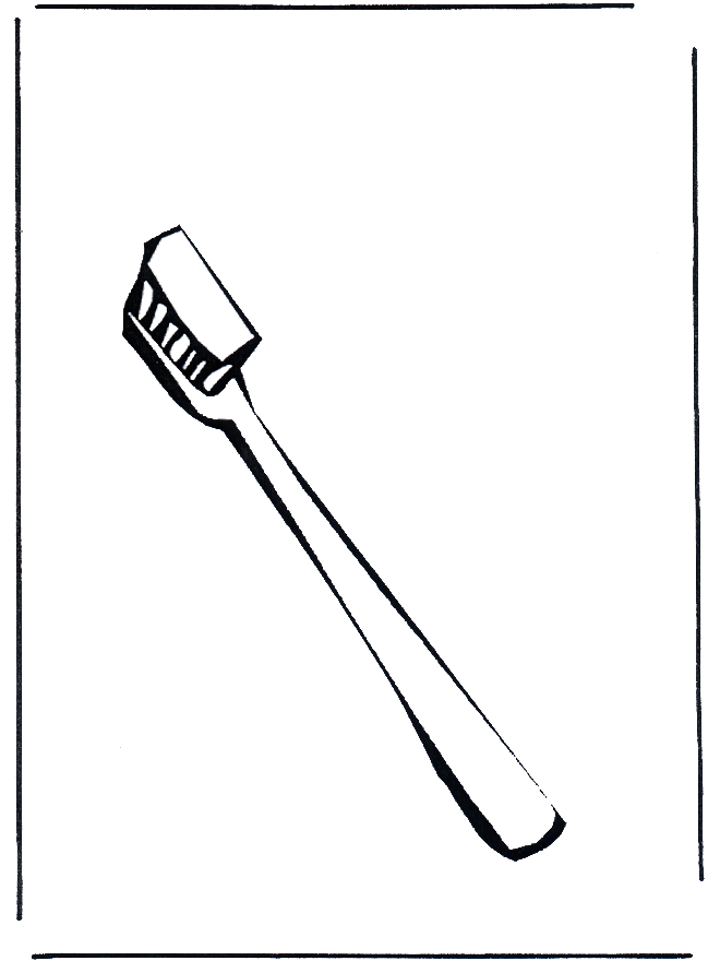 Toothbrush Coloring Page