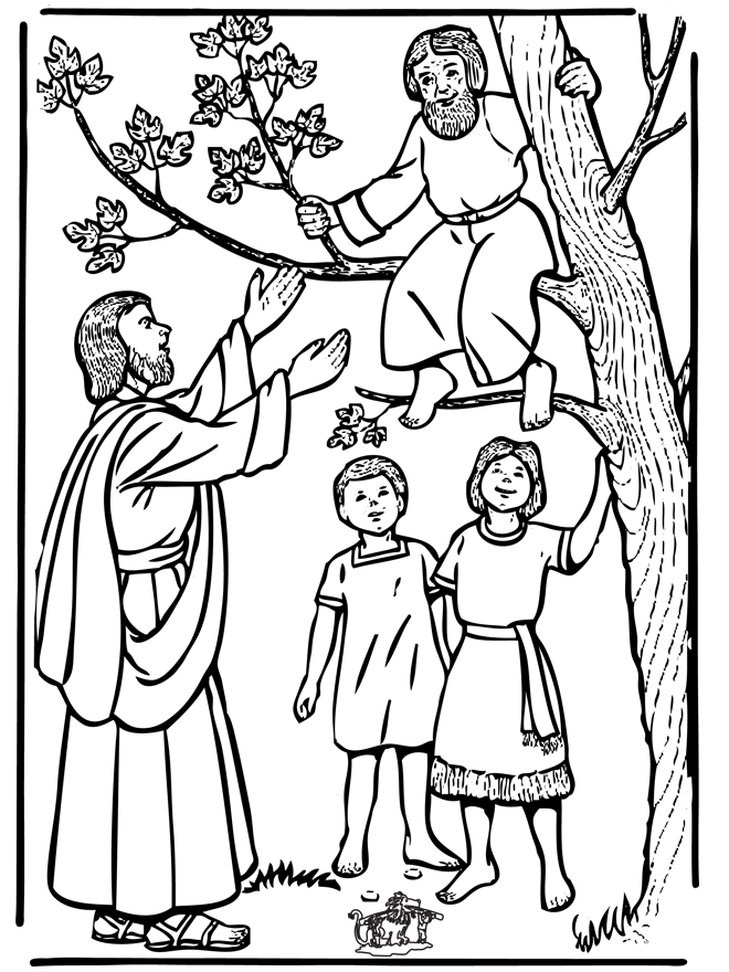 zacchaeus bible coloring pages - photo #1