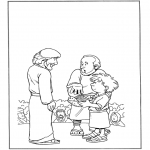 Bible coloring pages - 5 bread and 2 fish 1