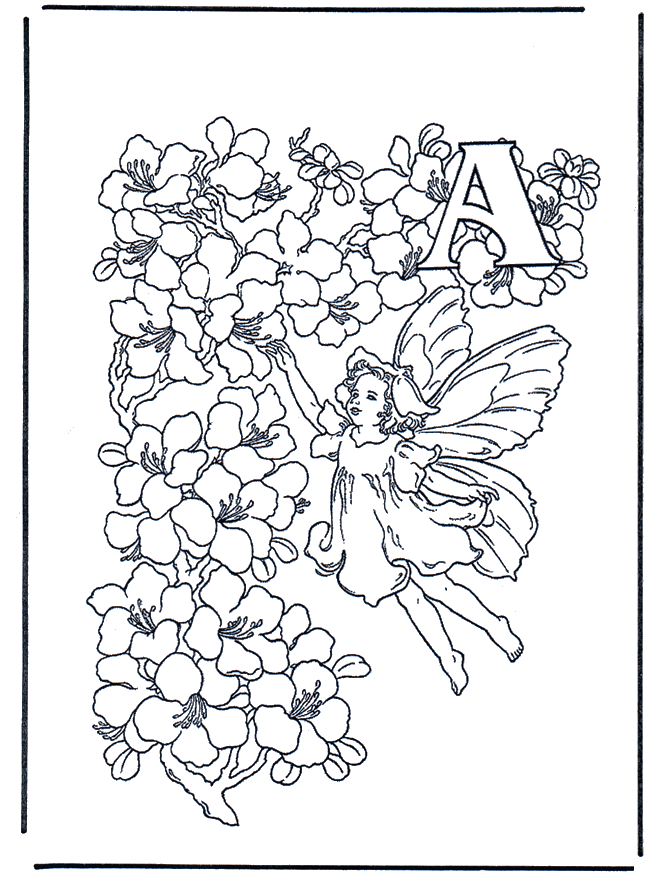 Alphabet A - Alphabeth coloring pages