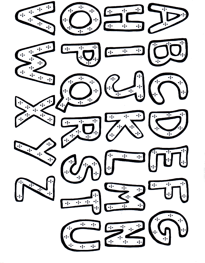 Alphabet complete - Alphabeth coloring pages
