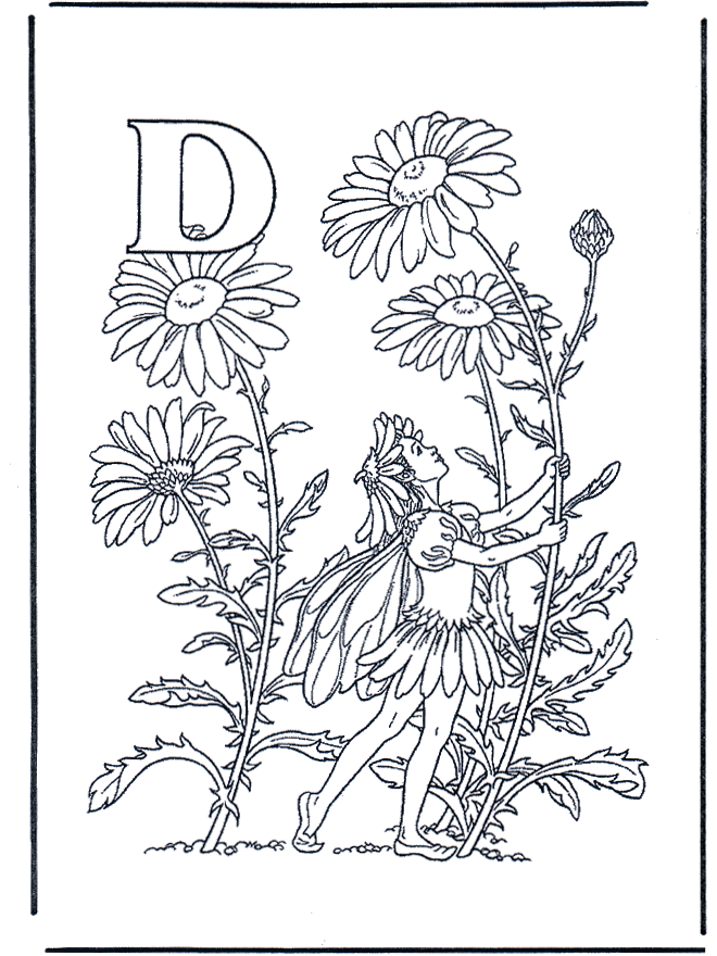 Alphabet D - Alphabeth coloring pages