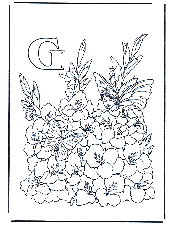 Alphabet G - Alphabeth coloring pages