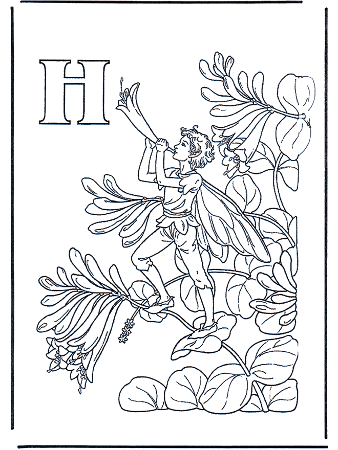 Alphabet H - Alphabeth coloring pages