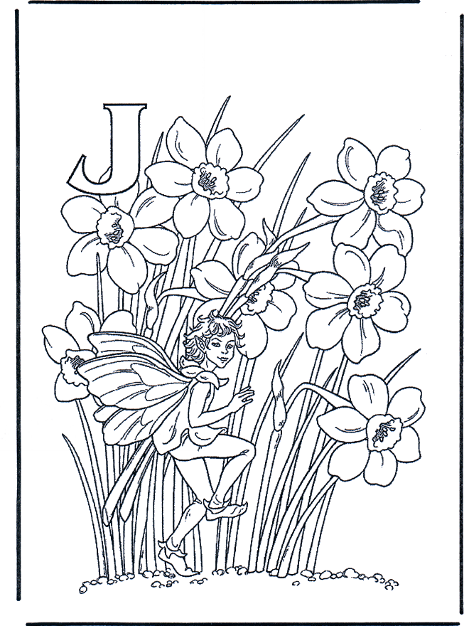 Alphabet J - Alphabeth coloring pages