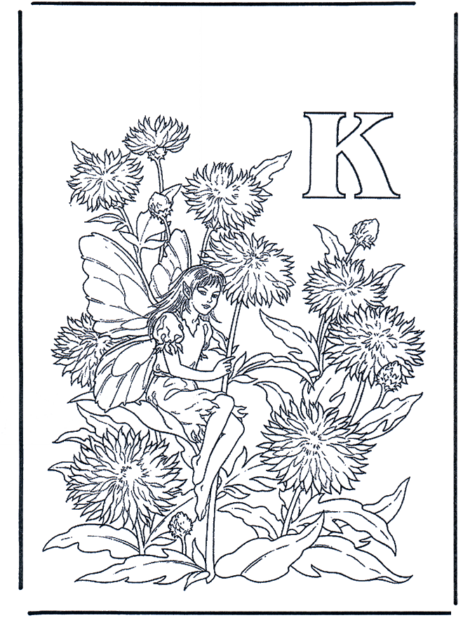 Alphabet K - Alphabeth coloring pages