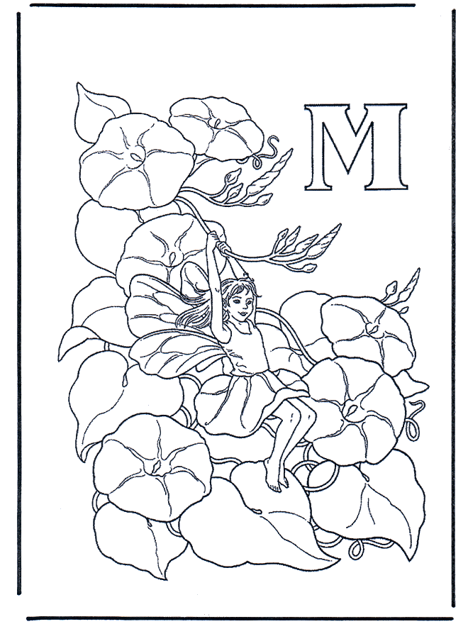 Alphabet M - Alphabeth coloring pages