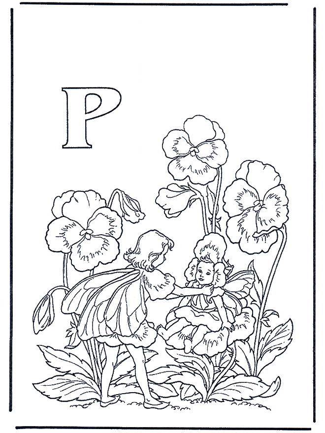 Alphabet P - Alphabeth coloring pages