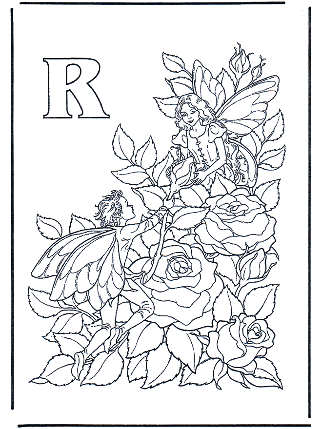 Alphabet R - Alphabeth coloring pages