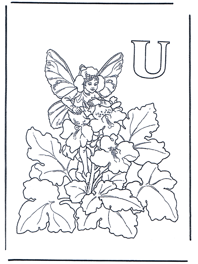 Alphabet U - Alphabeth coloring pages