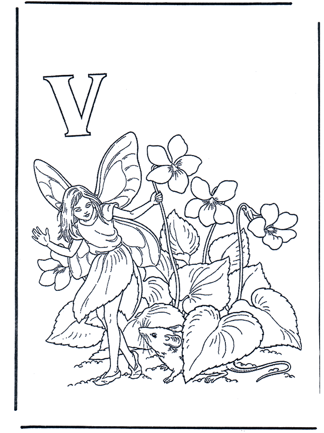 Alphabet V - Alphabeth coloring pages