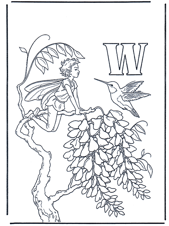 Alphabet W - Alphabeth coloring pages