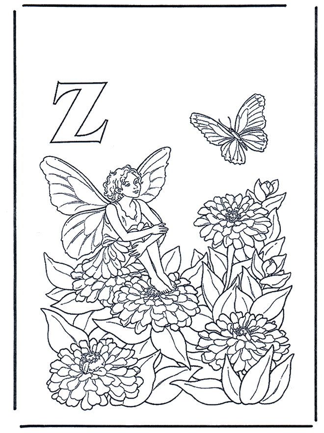 Alphabet Z - Alphabeth coloring pages