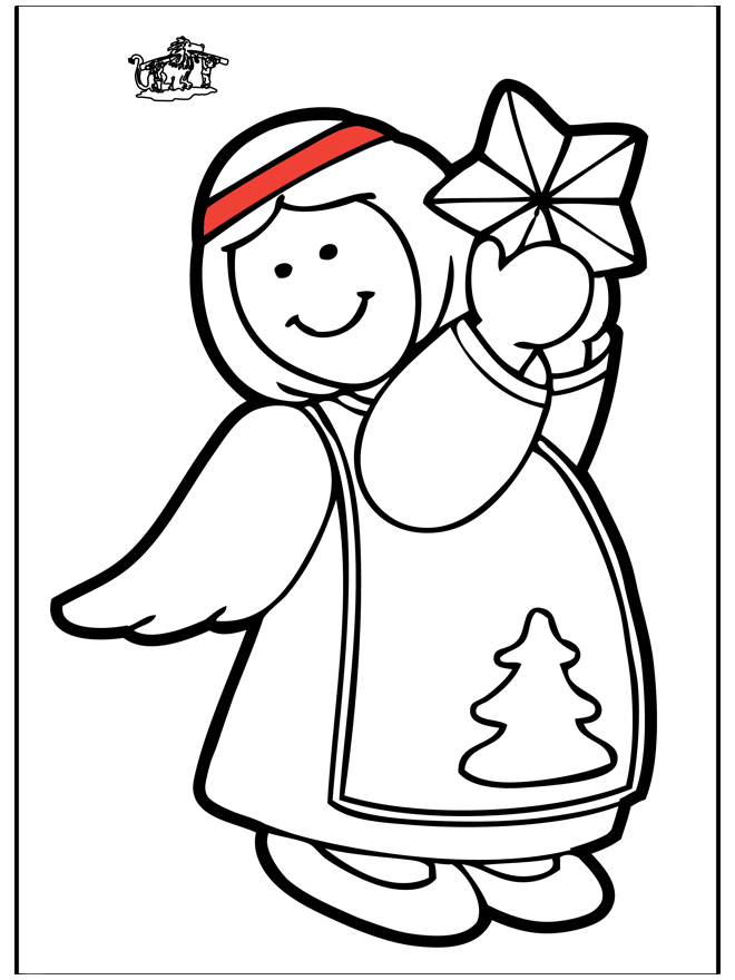 Angel 7 - Coloring pages Christmas