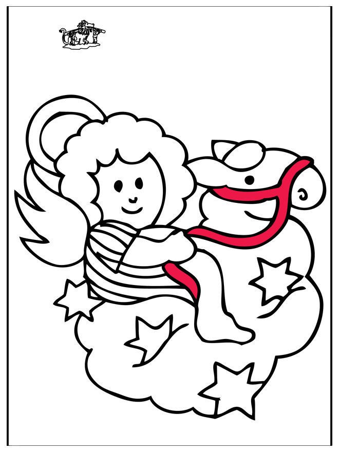 Angel 9 - Coloring pages Christmas