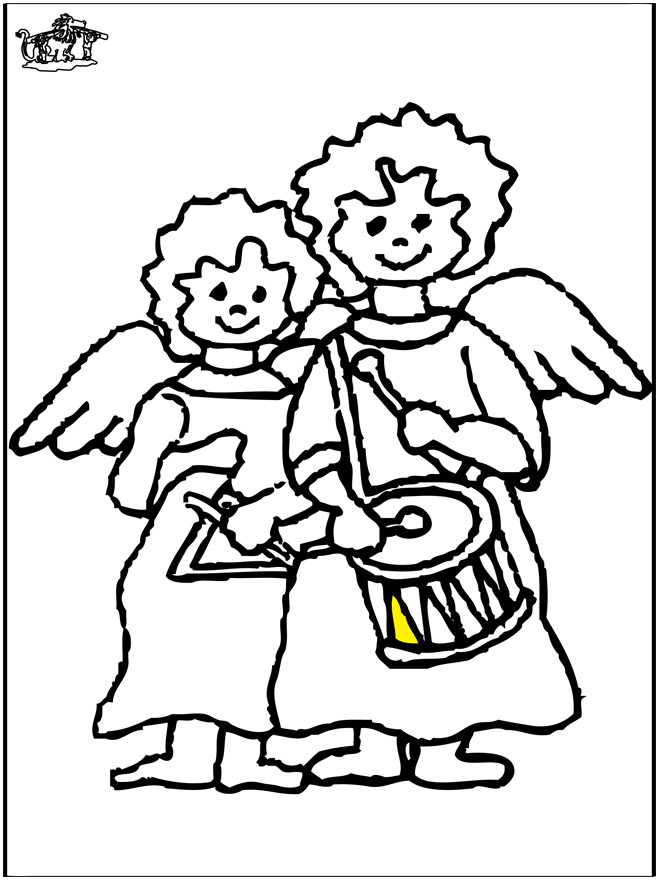 christmas drum coloring page