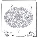 Mandala Coloring Pages - Animal geomandala 2