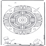 Mandala Coloring Pages - Animal geomandala 3