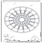 Mandala Coloring Pages - Animal geomandala 4